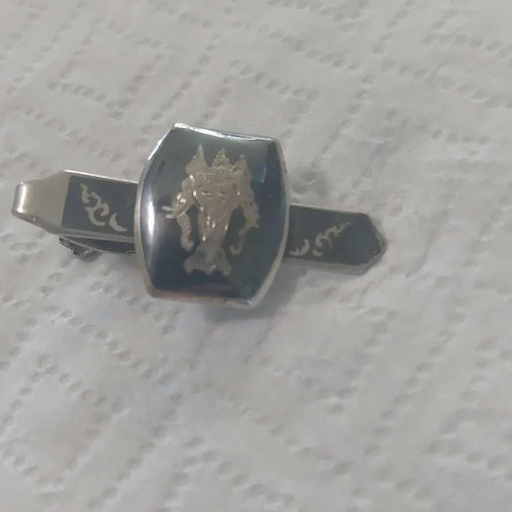 Siam Vintage  Silver Tie Clip